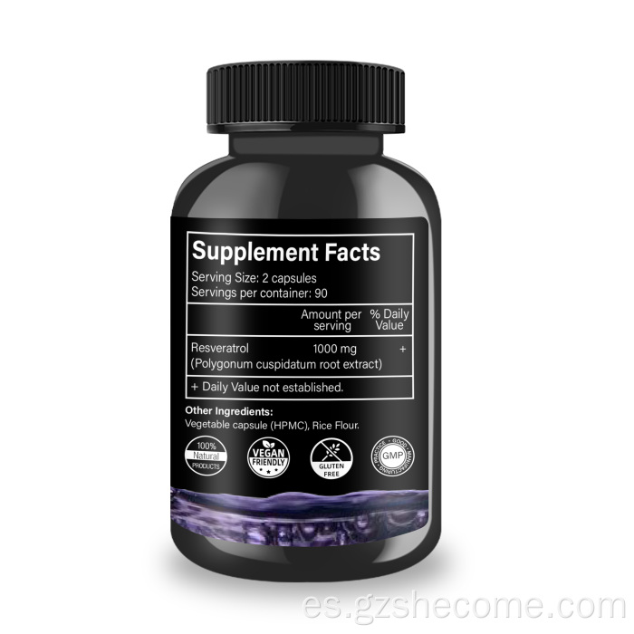 Diseños para el suplemento de resveratrol de salud respalda la energía